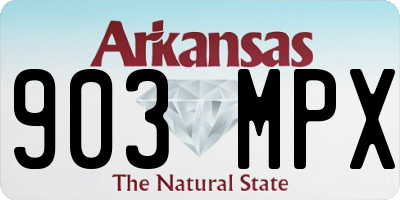 AR license plate 903MPX