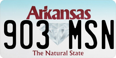 AR license plate 903MSN