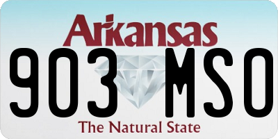 AR license plate 903MSO