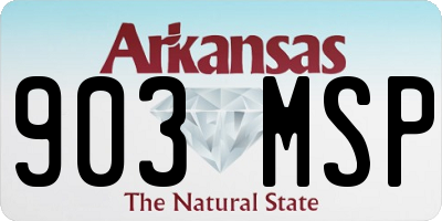 AR license plate 903MSP