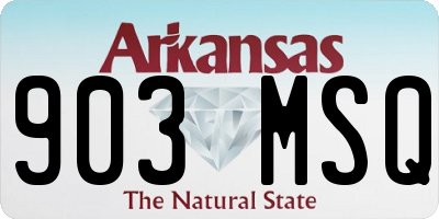 AR license plate 903MSQ