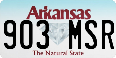 AR license plate 903MSR