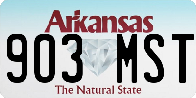 AR license plate 903MST