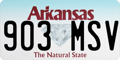AR license plate 903MSV