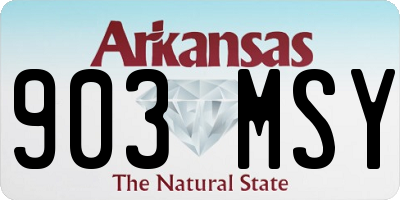 AR license plate 903MSY