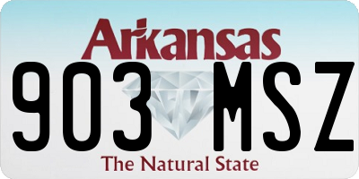 AR license plate 903MSZ