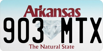 AR license plate 903MTX
