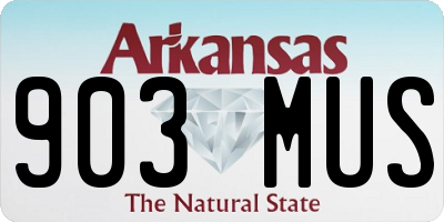 AR license plate 903MUS