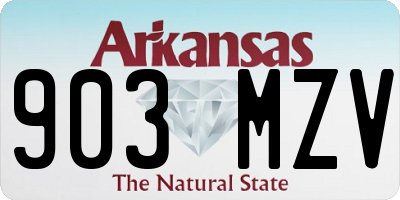 AR license plate 903MZV