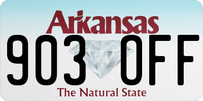 AR license plate 903OFF