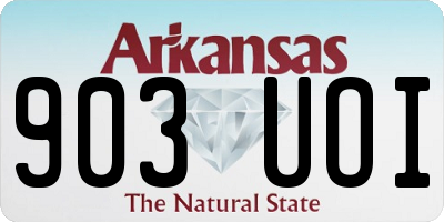 AR license plate 903UOI