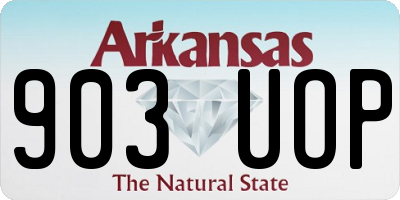 AR license plate 903UOP