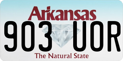 AR license plate 903UOR