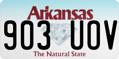 AR license plate 903UOV