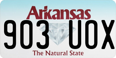 AR license plate 903UOX