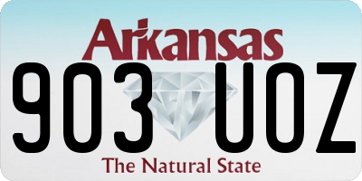 AR license plate 903UOZ