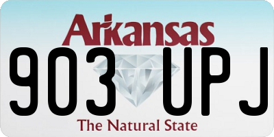 AR license plate 903UPJ