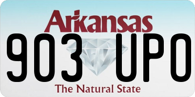 AR license plate 903UPO