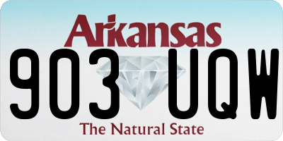 AR license plate 903UQW