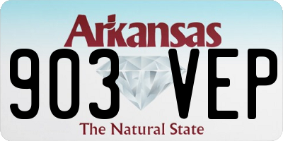 AR license plate 903VEP