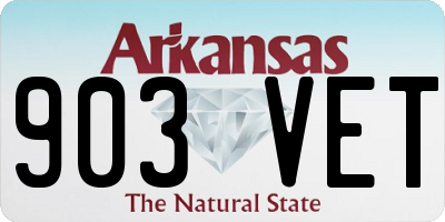 AR license plate 903VET