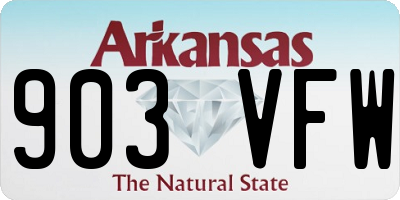 AR license plate 903VFW