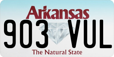 AR license plate 903VUL
