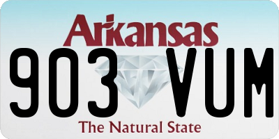 AR license plate 903VUM