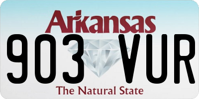 AR license plate 903VUR