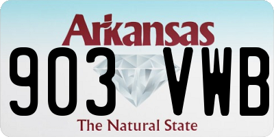 AR license plate 903VWB