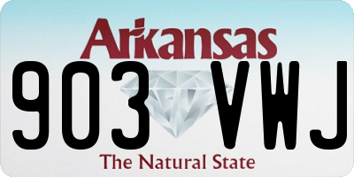 AR license plate 903VWJ