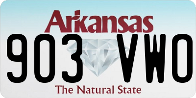 AR license plate 903VWO