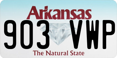 AR license plate 903VWP