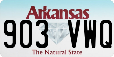 AR license plate 903VWQ