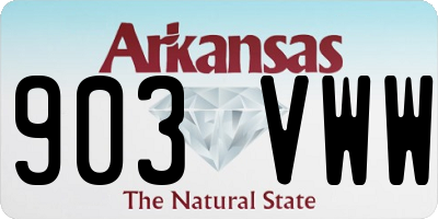 AR license plate 903VWW