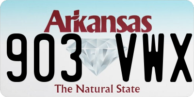 AR license plate 903VWX