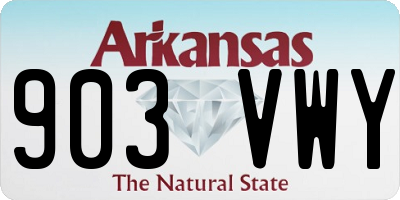 AR license plate 903VWY
