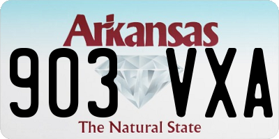 AR license plate 903VXA