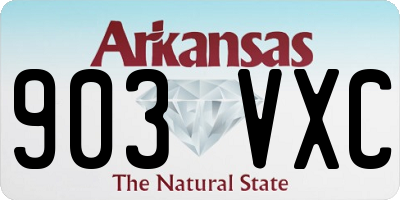 AR license plate 903VXC