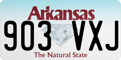 AR license plate 903VXJ