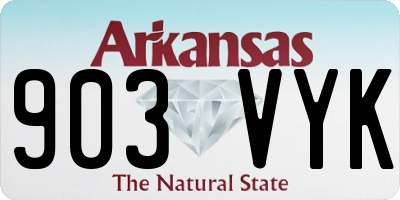AR license plate 903VYK