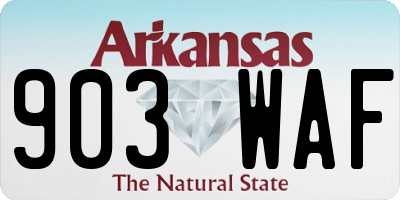 AR license plate 903WAF