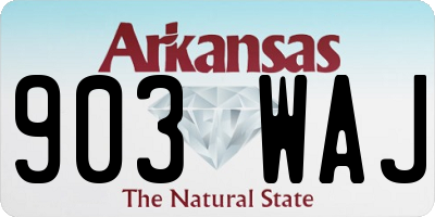 AR license plate 903WAJ