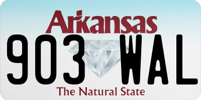 AR license plate 903WAL