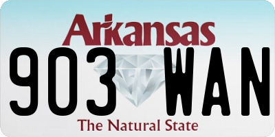 AR license plate 903WAN