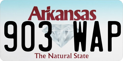 AR license plate 903WAP