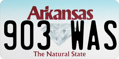 AR license plate 903WAS
