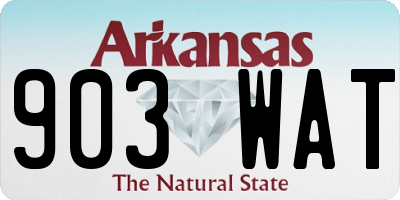 AR license plate 903WAT