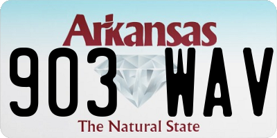 AR license plate 903WAV