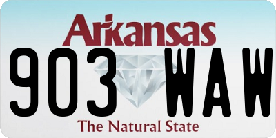AR license plate 903WAW